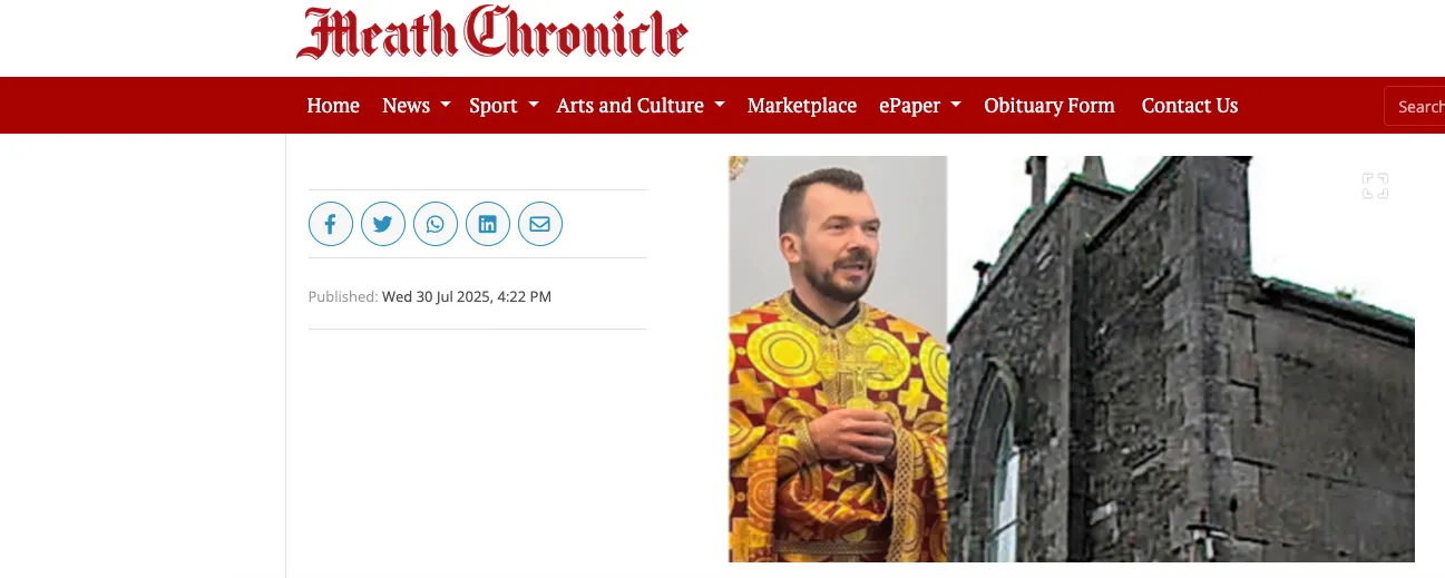 Meath Chronicle - Serbian Orthodox Church